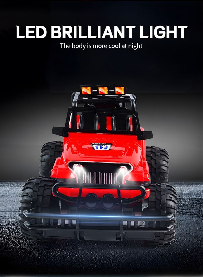 RC Cars,Electric Toy All Terrain Remote Control Car, Racing Cars Electric Vehicle,Kids Outdoor Toys Fast Racing Buggy Toy with Led Lights and Rechargeable Battery