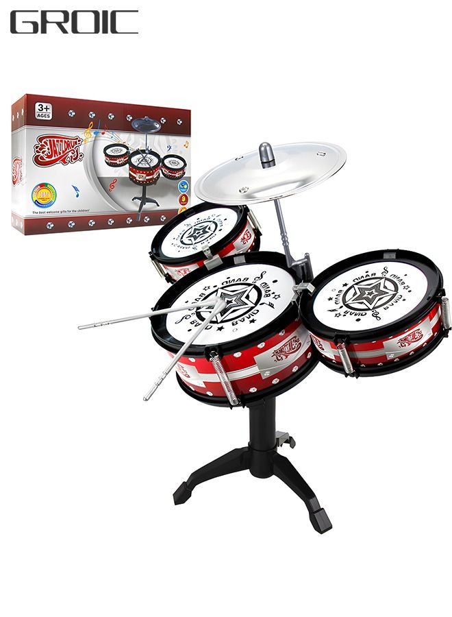Jazz Drum Kit Toy Drum Set for Kids for Toddler Educational Percussion Musical Instruments Drum Toy Playset Beats Musical Toys