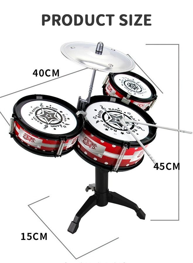 Jazz Drum Kit Toy Drum Set for Kids for Toddler Educational Percussion Musical Instruments Drum Toy Playset Beats Musical Toys