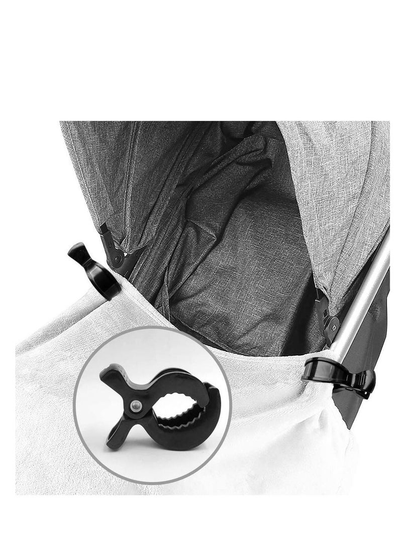 Buggy Grippers & Pram Clips Set 6 Stoller Clips & 2 Hooks Pram Muslin Blanket Clamps Stroller Pegs to Hook Toys Cover Toys Buggy Clips Stroller Pegs Clips