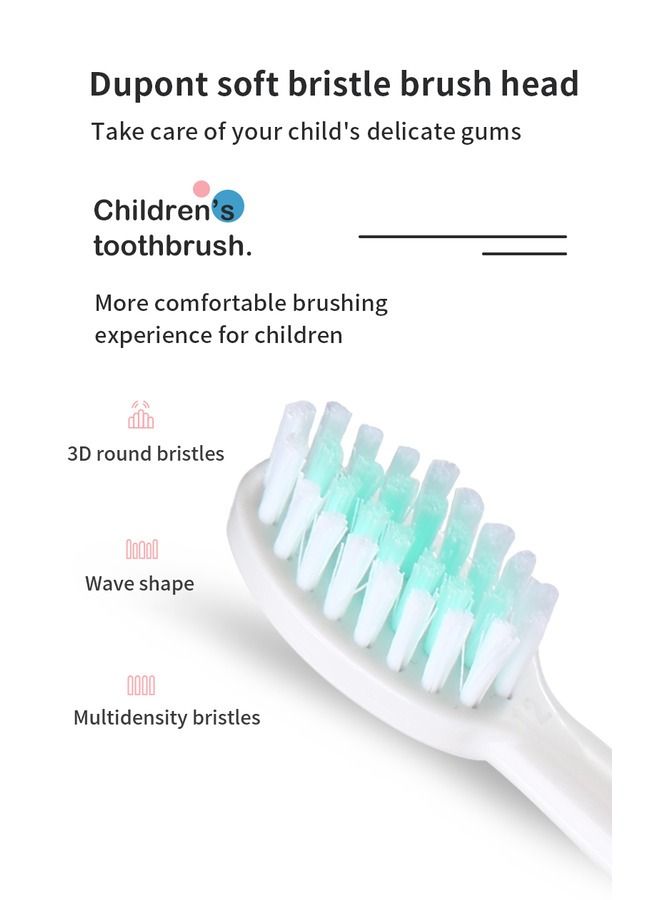 Electric Toothbrush for KIDS- 4 Powerful Cleaning & Whitening Modes with Soft Dupont Bristles 3 Hours Quick Charge for 45 Days IPX7 Waterproof Travel Portable Oral Dental Care Kit LIGHT BLUE