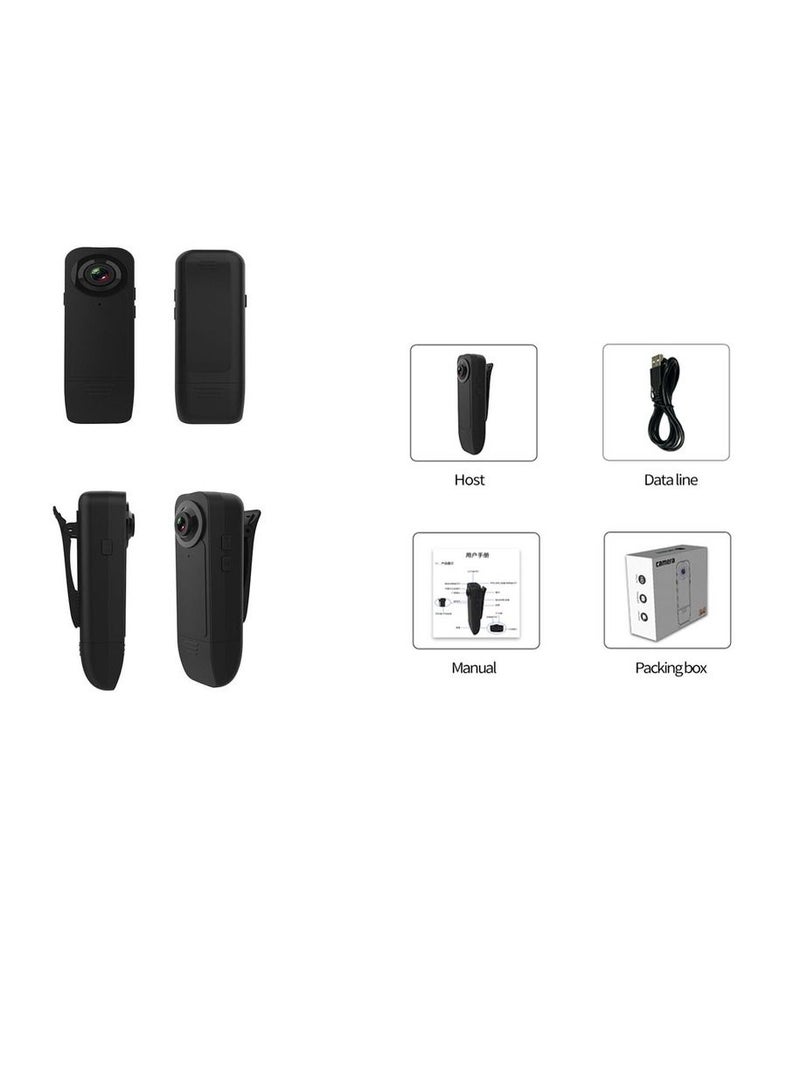 Mini Camera With Back Clip 1080P Action Cam Supports Multiple Systems For Sports And Small Bicycle Mount
