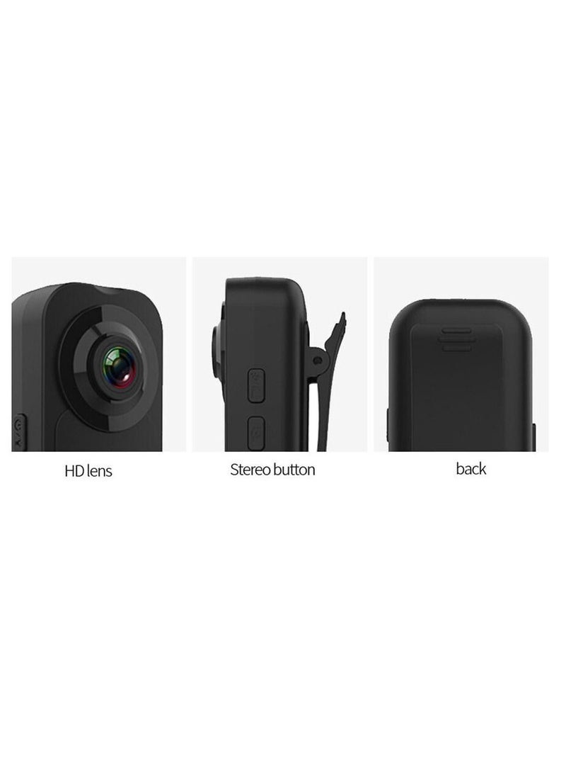 Mini Camera With Back Clip 1080P Action Cam Supports Multiple Systems For Sports And Small Bicycle Mount