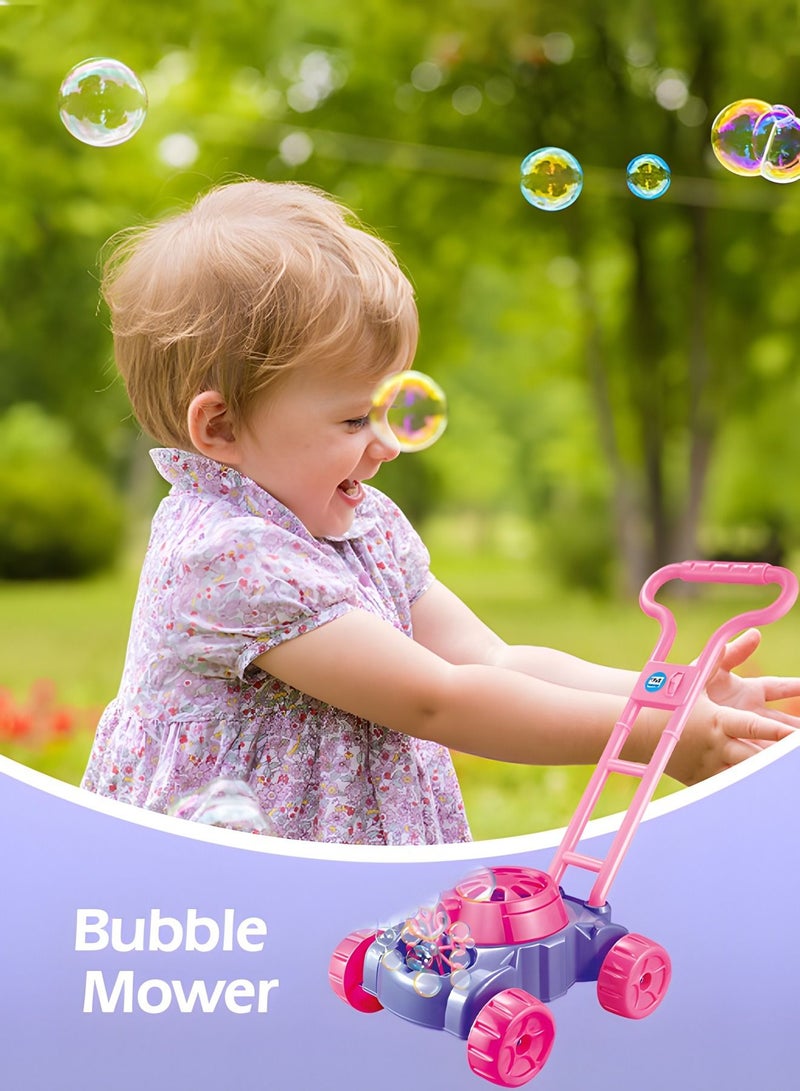 Bubble Lawn Mower for Toddlers,Bubbles Blowing Push Toys for Kids, Bubble Machine,Outside Toys for Toddlers,Electronic Bubble Blower Machine