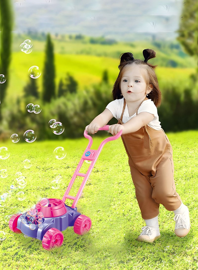 Bubble Lawn Mower for Toddlers,Bubbles Blowing Push Toys for Kids, Bubble Machine,Outside Toys for Toddlers,Electronic Bubble Blower Machine