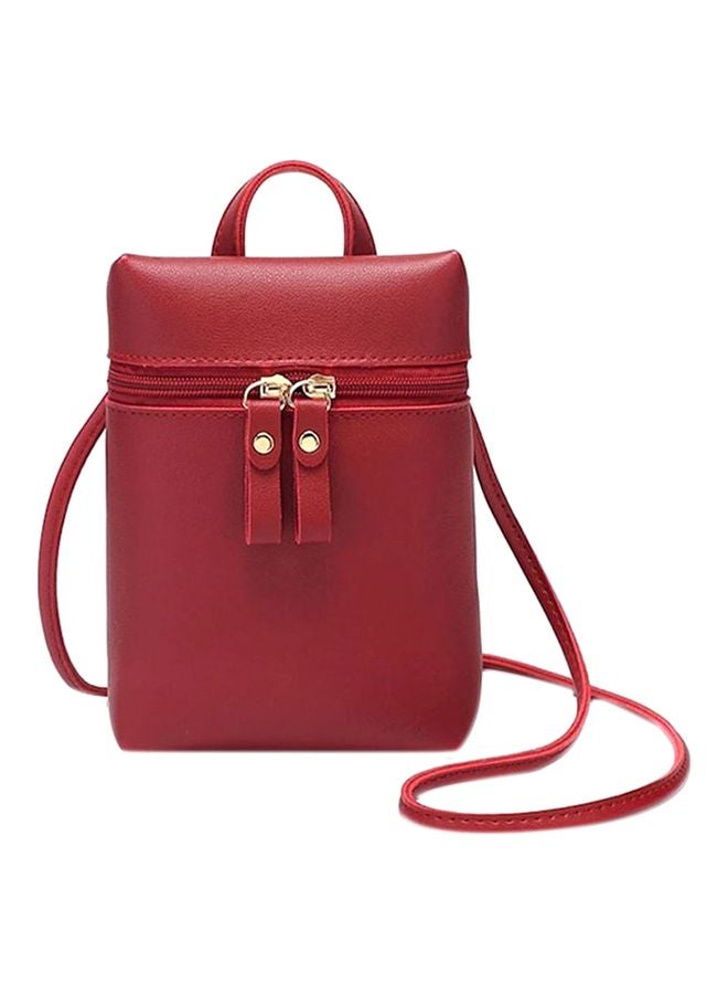 Retro Style Crossbody Bag Red
