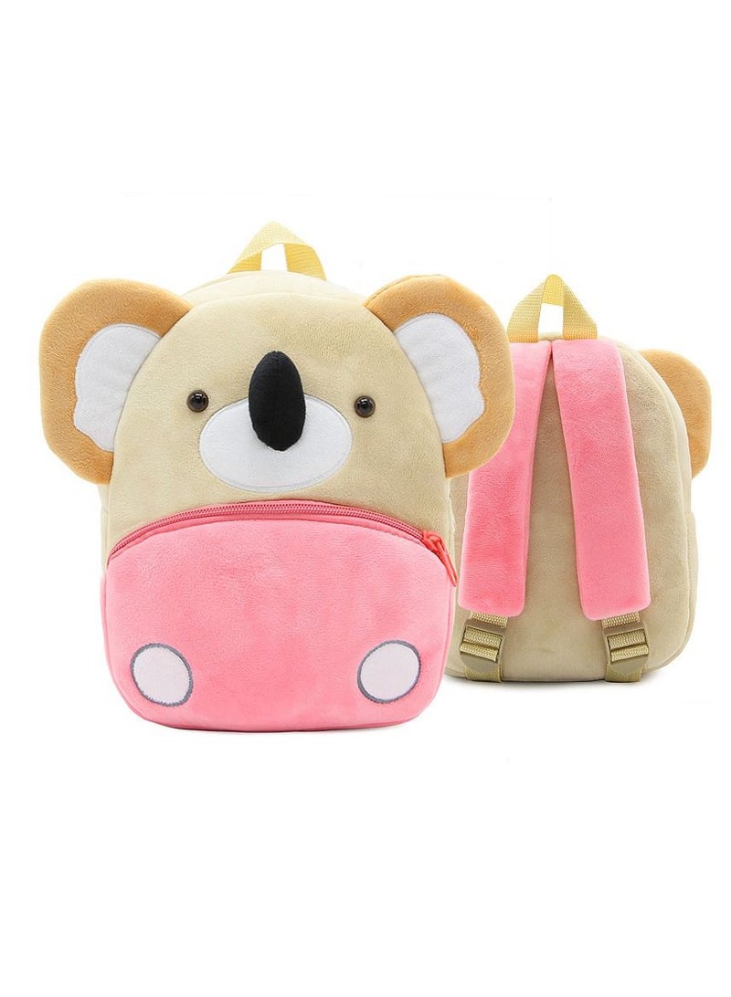 Cartoon plush animal backpack Children's Kindergarten Knapsack Soft light Mini toy backpack Birthday gift