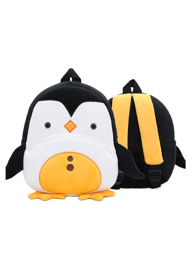 Cartoon Penguin Plush Animal Backpack Children's Kindergarten Knapsack Soft Light Mini Toy Bookbag Birthday Gift