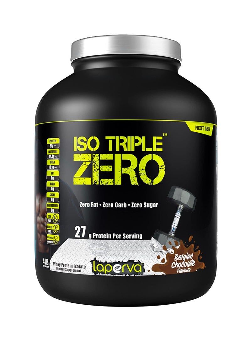 Laperva Iso Triple Zero Whey Protein Isolate Next Generation, Belgian Chocolate, 4 LB