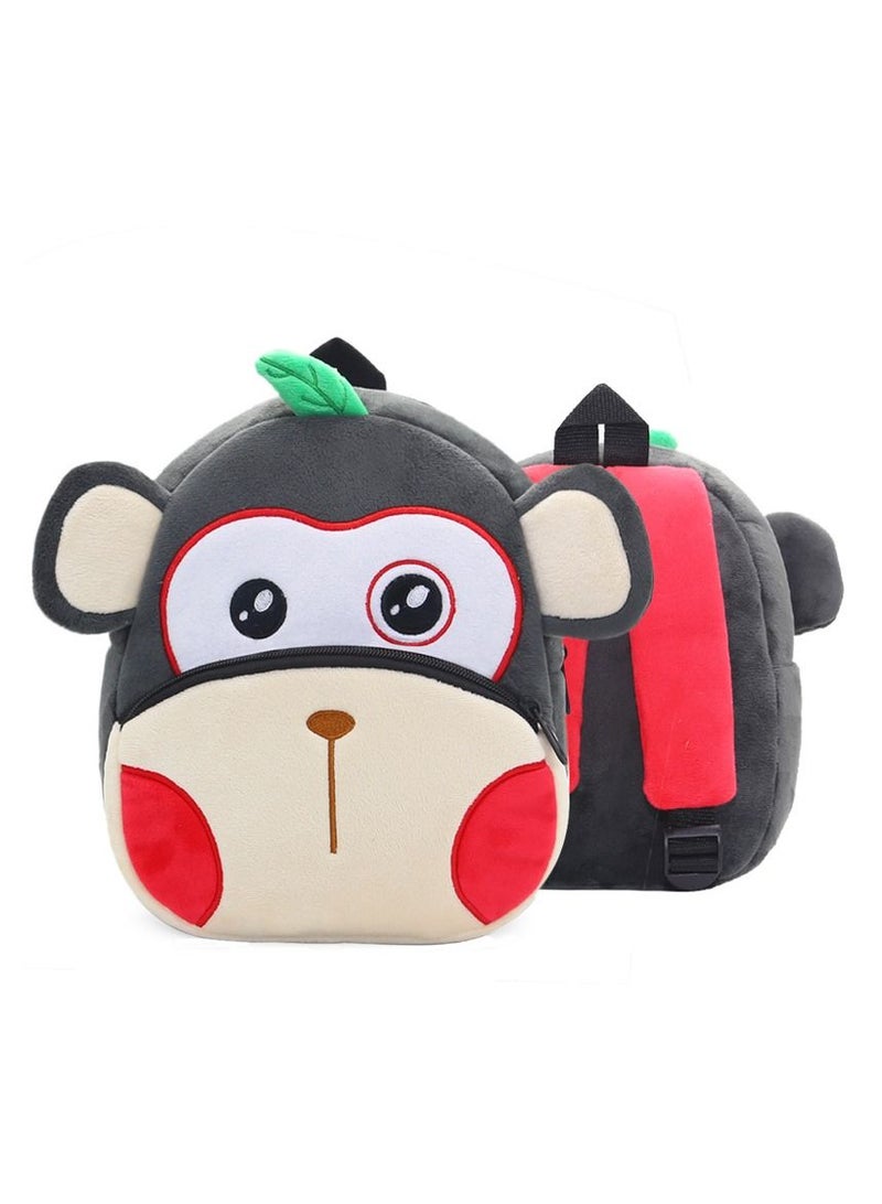 Cartoon Monkey Plush Animal Backpack Children's Kindergarten KnapsackSoft Light Mini Toy Bookbag Birthday Gift