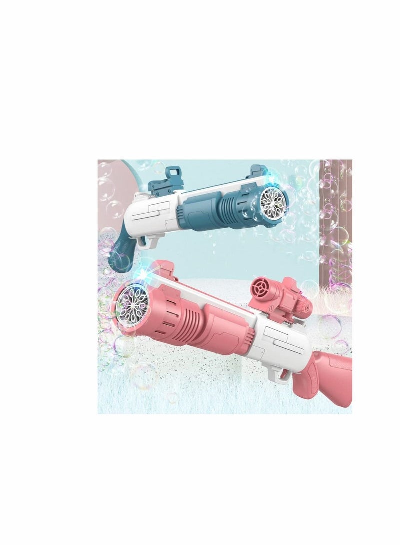 Automatic Bubble Machine with Refill Solution, 10-Holes Bubble Machine Gift for Adults Children, 20 inch Large Bubbles Gun Indoor Outdoor Party
