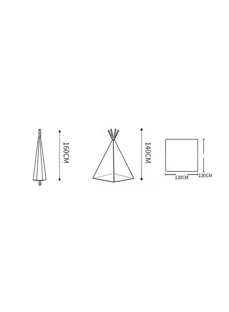 Foldable Teepee Tent with String Light for Kids Play Tents Kids Teepee Tent for Girls Boys Washable Tent Fodable Kids Play Tent