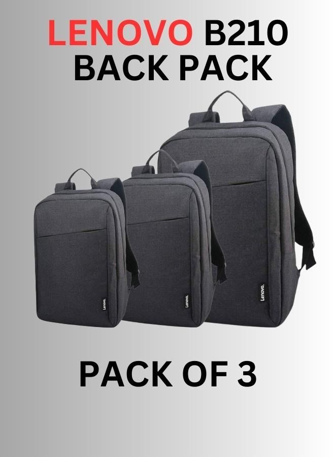 PACK OF 3 LENOVO B210 Laptop Casual Backpack  15.6 Inch