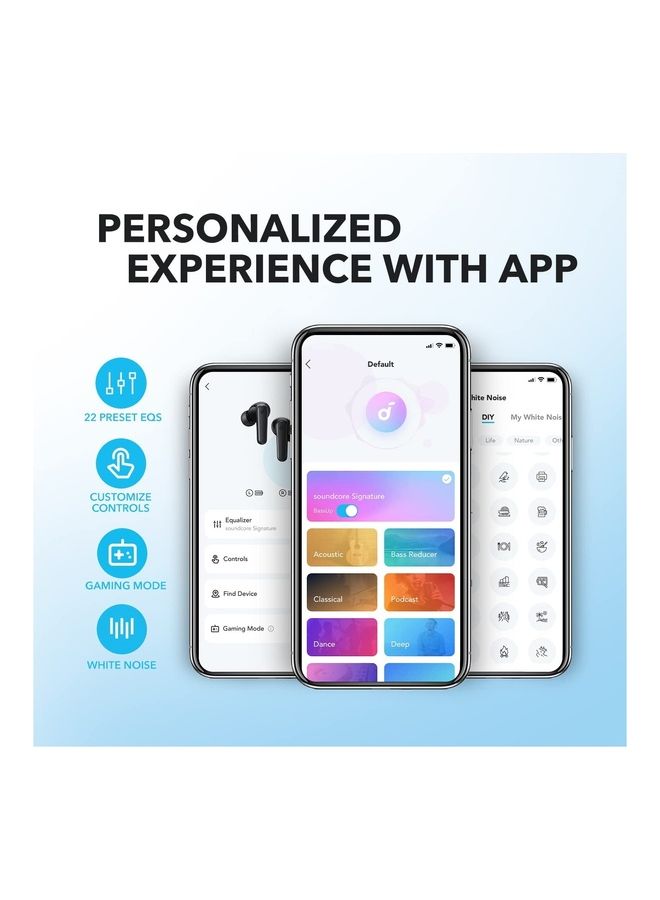 P20i Bluetooth Earphones, 10mm Drivers with Big Bass True Wireless Earbuds, Bluetooth 5.3, 30H Playtime, IPX5, 2 Mics for AI Clear Calls, 22 Preset EQs, Customization via App White