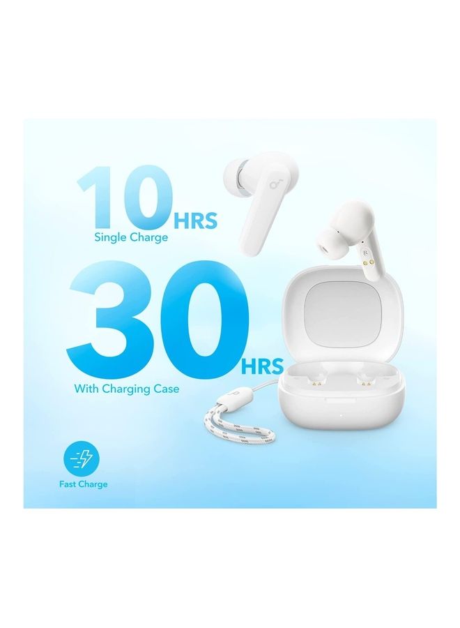 P20i Bluetooth Earphones, 10mm Drivers with Big Bass True Wireless Earbuds, Bluetooth 5.3, 30H Playtime, IPX5, 2 Mics for AI Clear Calls, 22 Preset EQs, Customization via App White