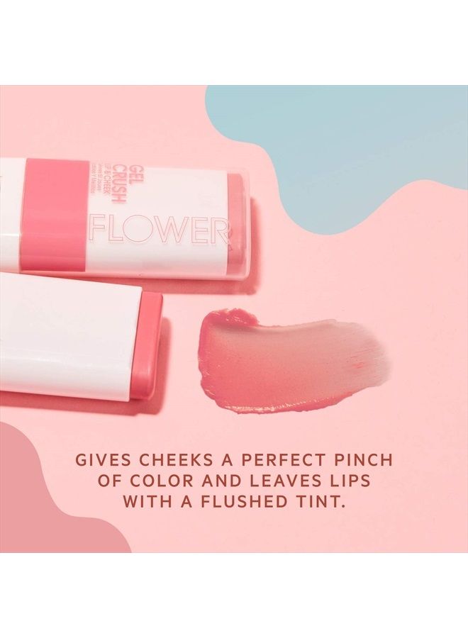 Lip & Cheek Gel Crush | Cream Blush and Lips Tint in One Portable Multistick | Hydrating Burst of Color | (Strawberry)