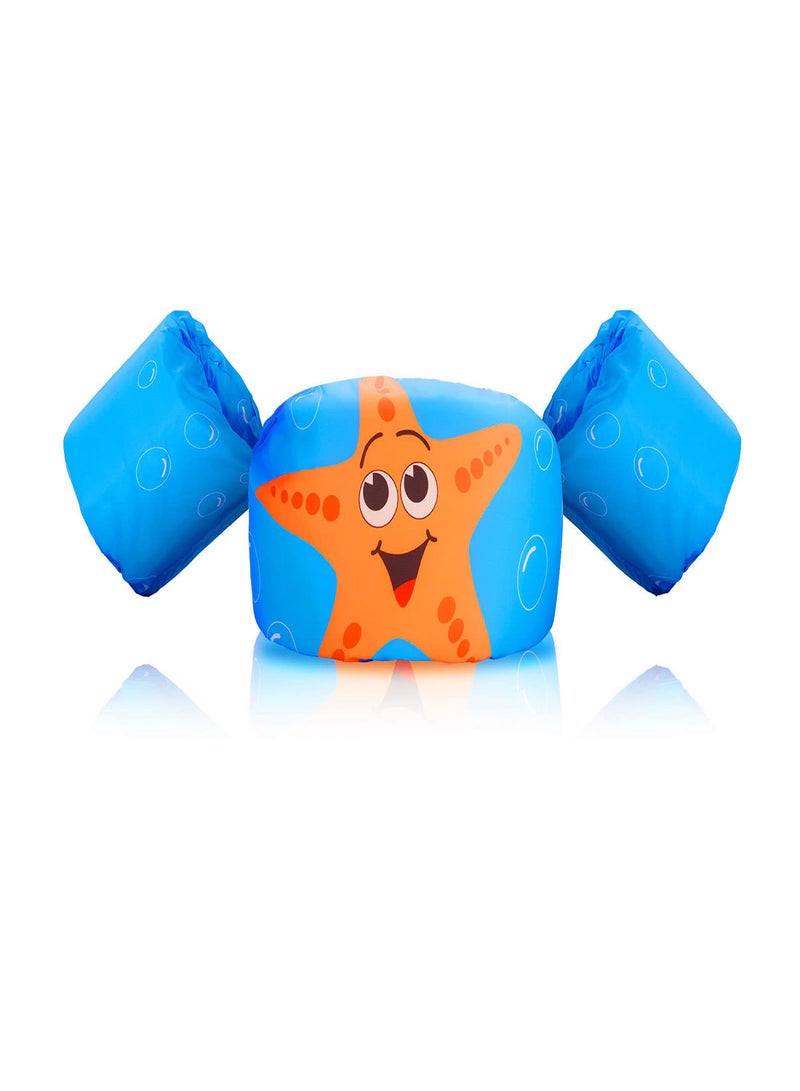 Kids Swim Vest, Foldable Swim Vest Jacket with Adjustable Safety Strap, Suitable for Children Aged 2, 3, 4, 5, 6, and 7 to Learn to Swim and Train