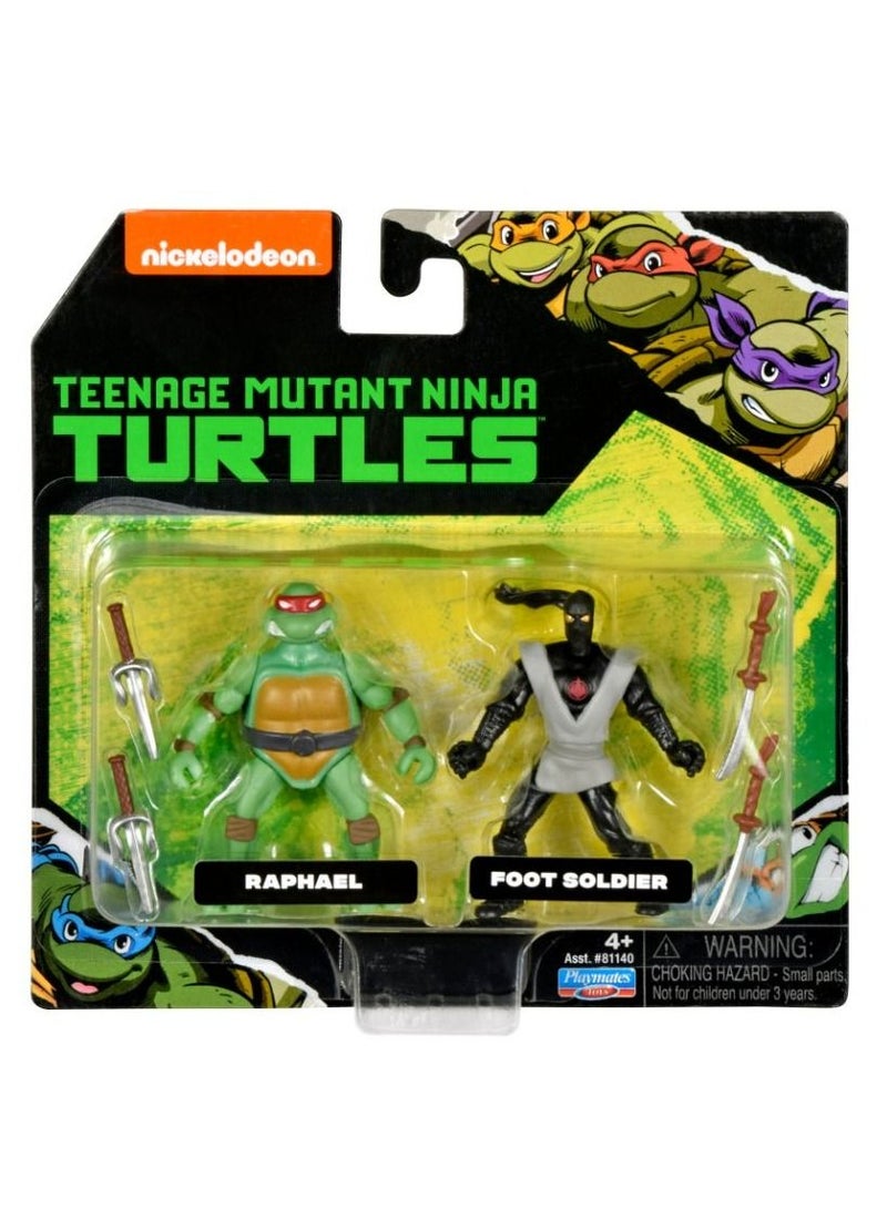 Teenage Mutant Ninja Turtles: Raphael & Foot Soldier Mini Figure 2 Pack