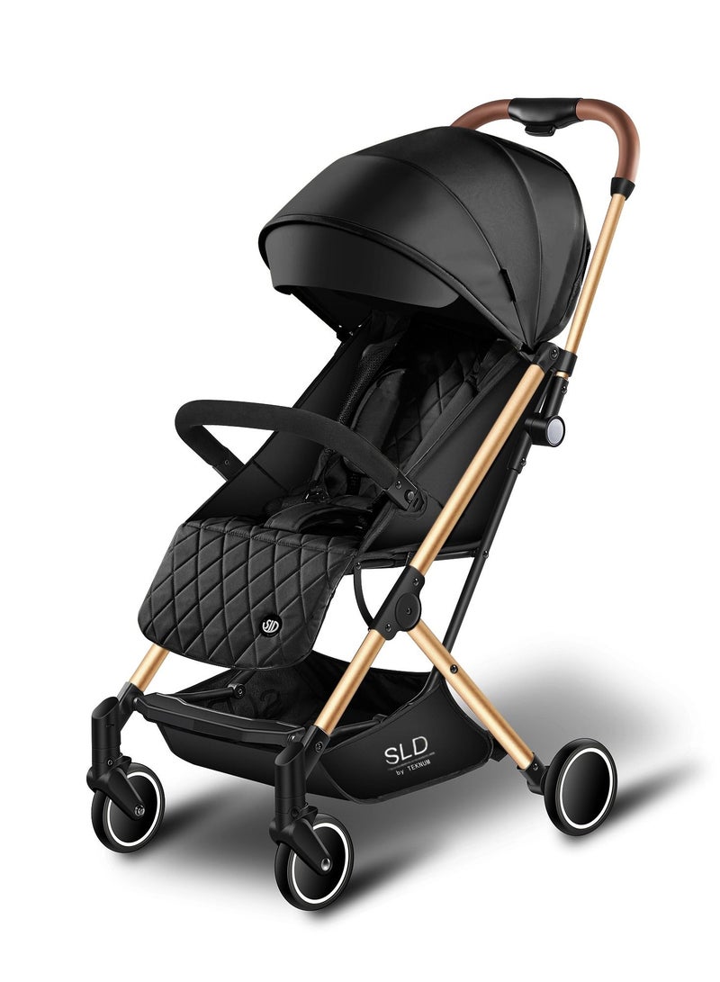 Baby Travel Lite Stroller Sld With Lightweight And Easly Foldable - Black Gold