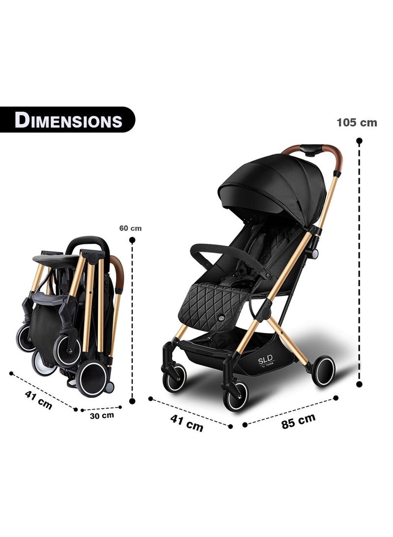 Baby Travel Lite Stroller Sld With Lightweight And Easly Foldable - Black Gold