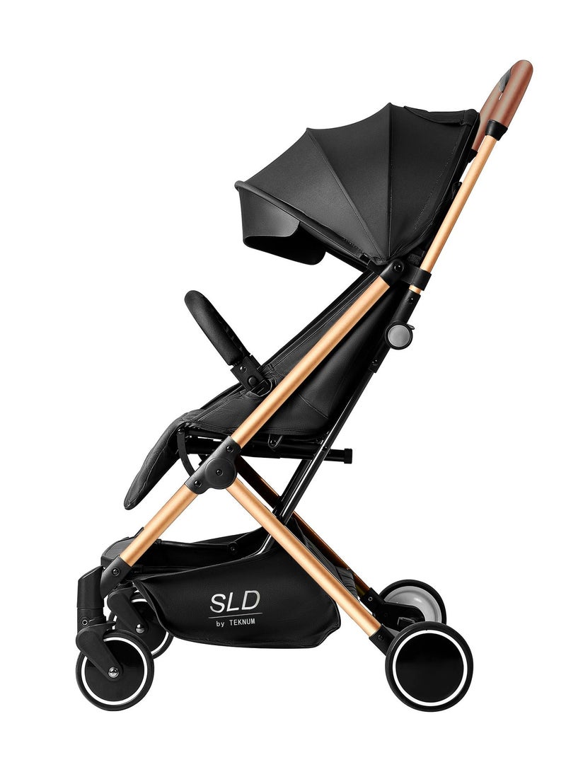 Baby Travel Lite Stroller Sld With Lightweight And Easly Foldable - Black Gold