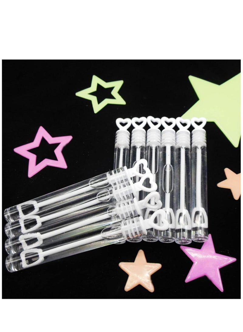 20pcs Empty Bubble Tubes, Bubble Bottles Wedding Wand Tube Bubbles Love Heart Bubbles Wedding Bubbles Favour Party Bag Fillers Bubbles Test Tube Bottles Without Bubble Liquid for Wedding Party