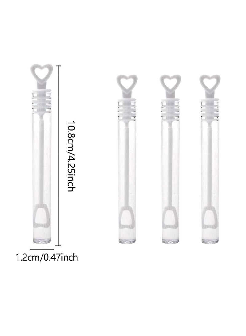 20pcs Empty Bubble Tubes, Bubble Bottles Wedding Wand Tube Bubbles Love Heart Bubbles Wedding Bubbles Favour Party Bag Fillers Bubbles Test Tube Bottles Without Bubble Liquid for Wedding Party