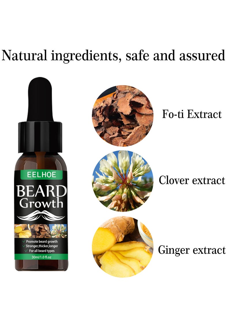 NEW Beard Hair Growth Essential Oil Anti Hair Loss Product Natural Mustache Regrowth Oil for Men Nourishing Beard Care Roller