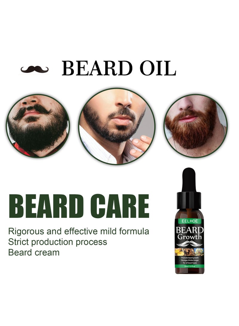 NEW Beard Hair Growth Essential Oil Anti Hair Loss Product Natural Mustache Regrowth Oil for Men Nourishing Beard Care Roller