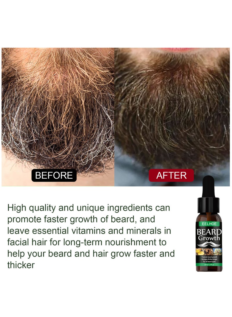 NEW Beard Hair Growth Essential Oil Anti Hair Loss Product Natural Mustache Regrowth Oil for Men Nourishing Beard Care Roller