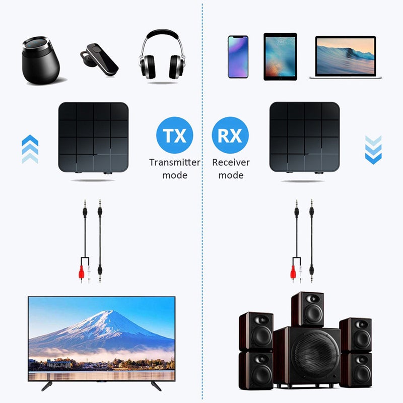 Audio Bluetooth 5.0 Receiver Transmitter V7589_P Black