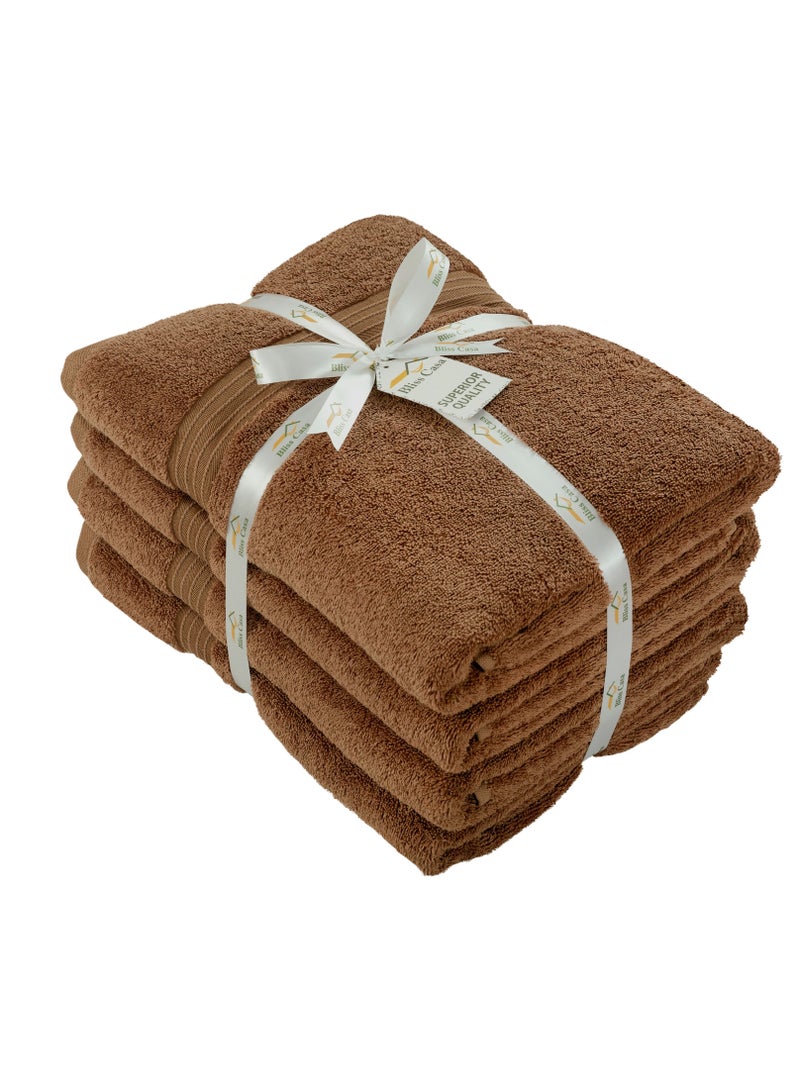 Bliss Casa 4-Piece 100% Combed Cotton Hand Towels - 550 GSM Quick Dry Highly Absorbent Hand Towel Set - Thick Soft Hotel Quality Towels for Hand And Spa 16x28 Inch