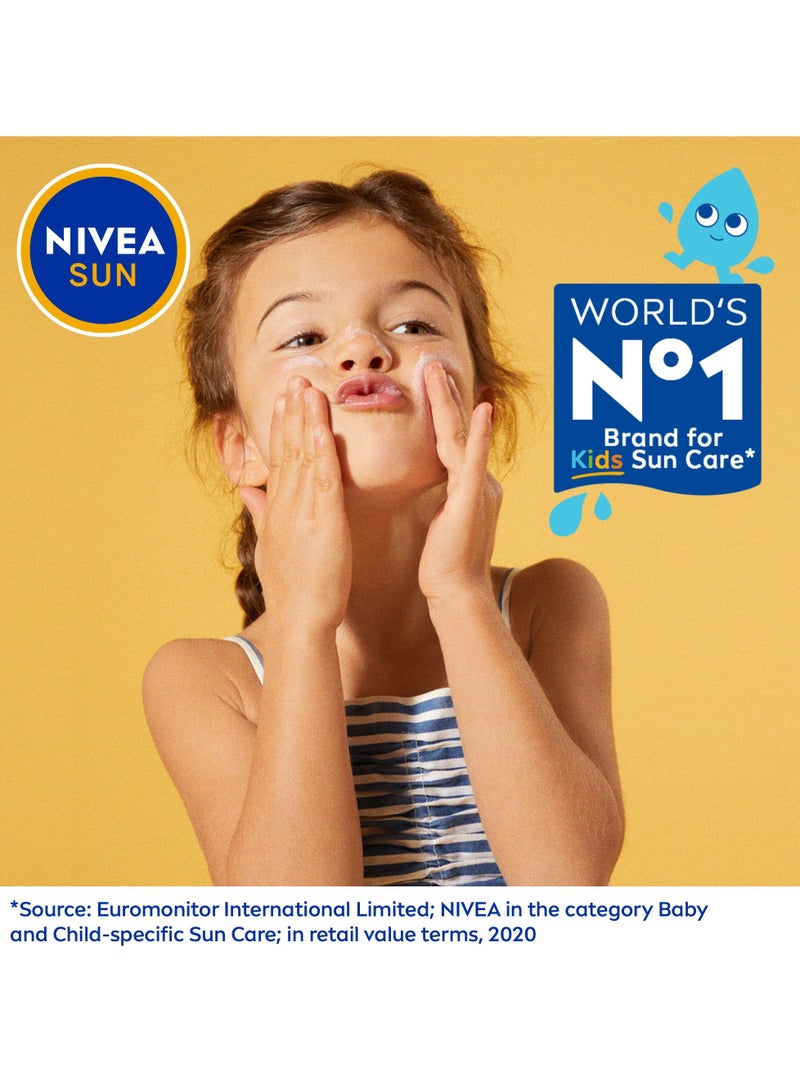 NIVEA SUN Kids Spray, UVA & UVB Sunscreen Protection, Protect & Play Moisturizing, SPF 50+, 2x200ml