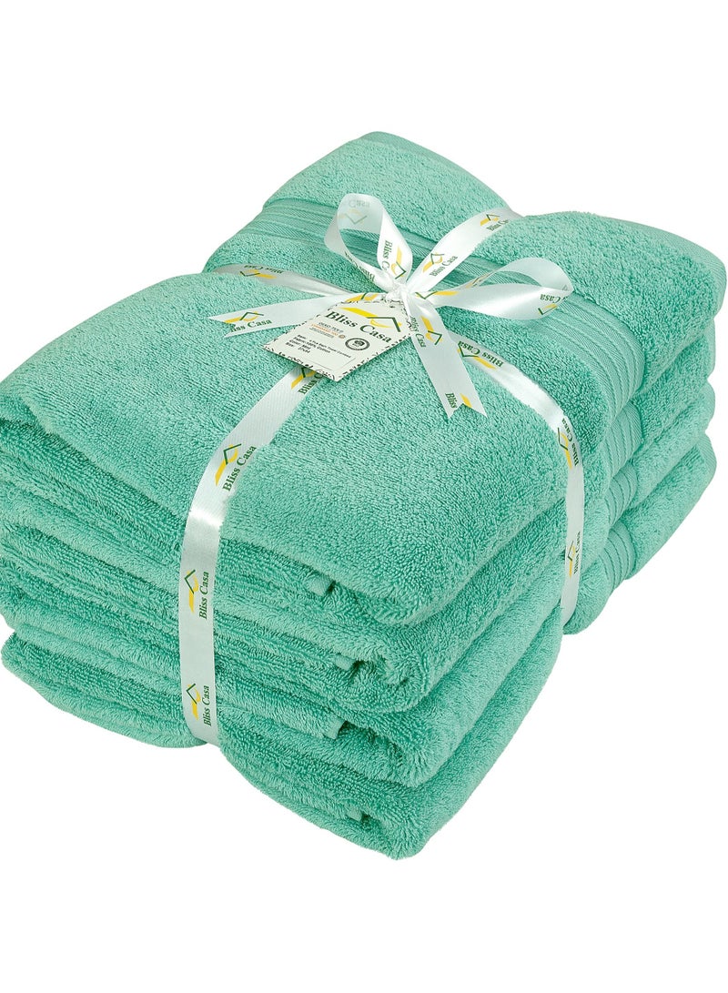 Bliss Casa 4-Piece Bath Towels, 100% Combed Cotton 550 GSM Superior Quality, Quick Dry Highly Absorbent Thick Soft Hotel Towles for Bath And Spa Bathroom Towel Set 70x140cm