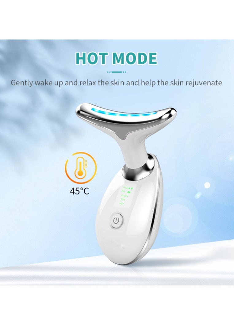 Neck Face Beauty Skin Rejuvenating Beauty Device for a Radiant Appearance 3 Mode Heat High Frequency Vibration Face Eye Neck Massager