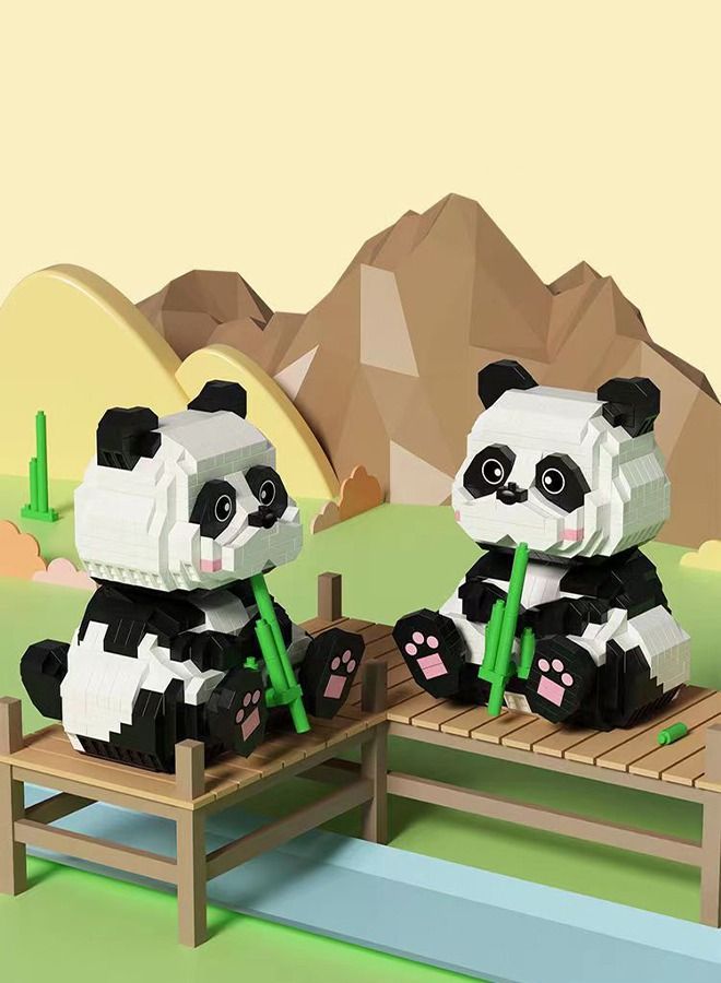 Mini Building Blocks Animals Sets,920 PCS Micro Mini Panda Building Toy Bricks for Adults,Panda Building Blocks,Building Block Toy Set,Developmental Toys