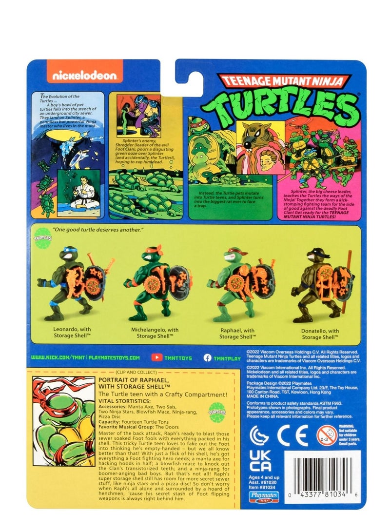 Teenage Mutant Ninja Turtles: 4” Original Classic Storage Shell Raphael Basic Figure