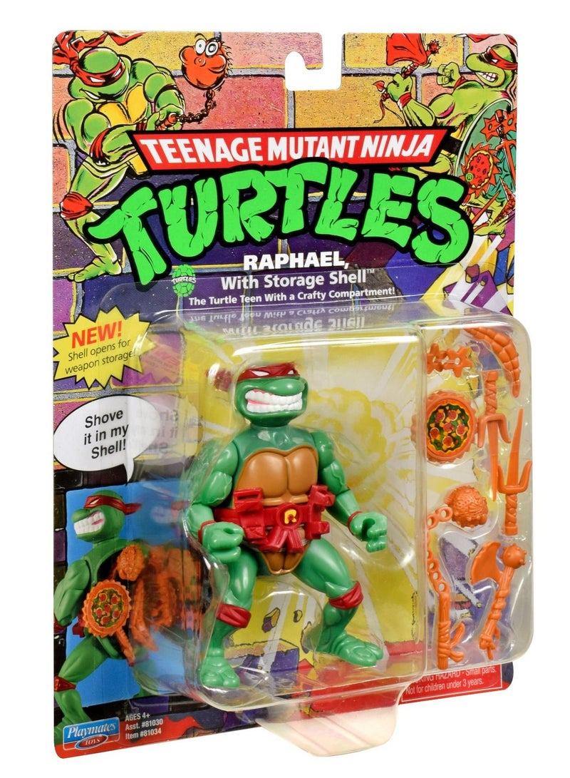 Teenage Mutant Ninja Turtles: 4” Original Classic Storage Shell Raphael Basic Figure