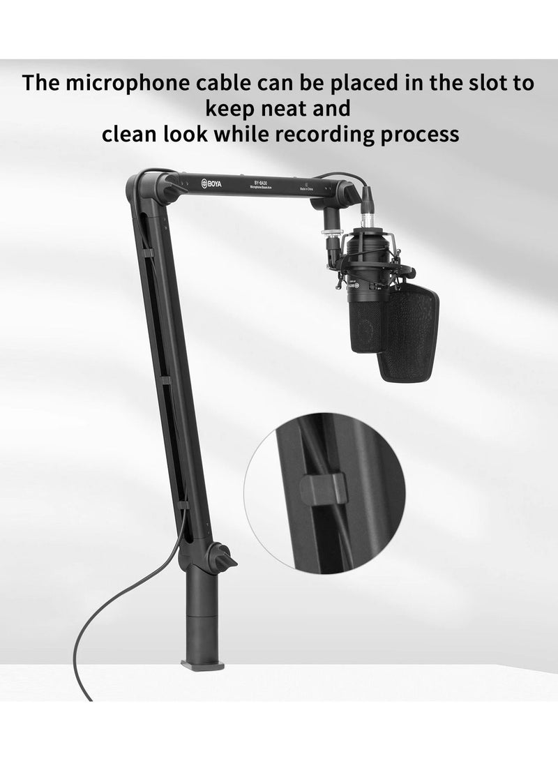 BY-BA30 Microphone Boom Arm With Built-In Cable Catch