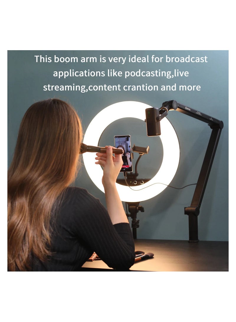 BY-BA30 Microphone Boom Arm With Built-In Cable Catch