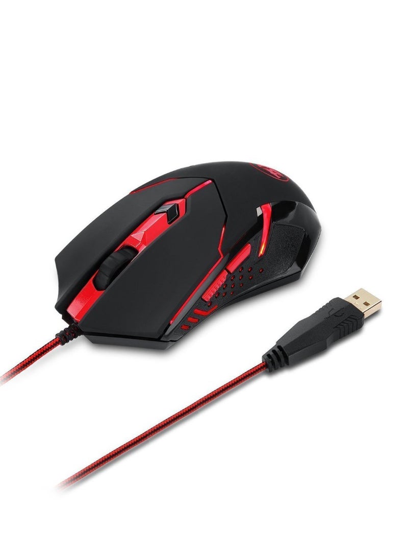 Wired Programmable Optical Gaming Mouse Black/Red