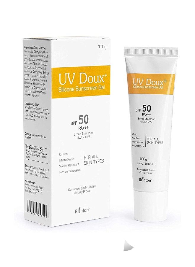 Healthcare Uvdoux Face Body Sunscreen Gel with Broad Spectrum Spf50 PA+++100gm