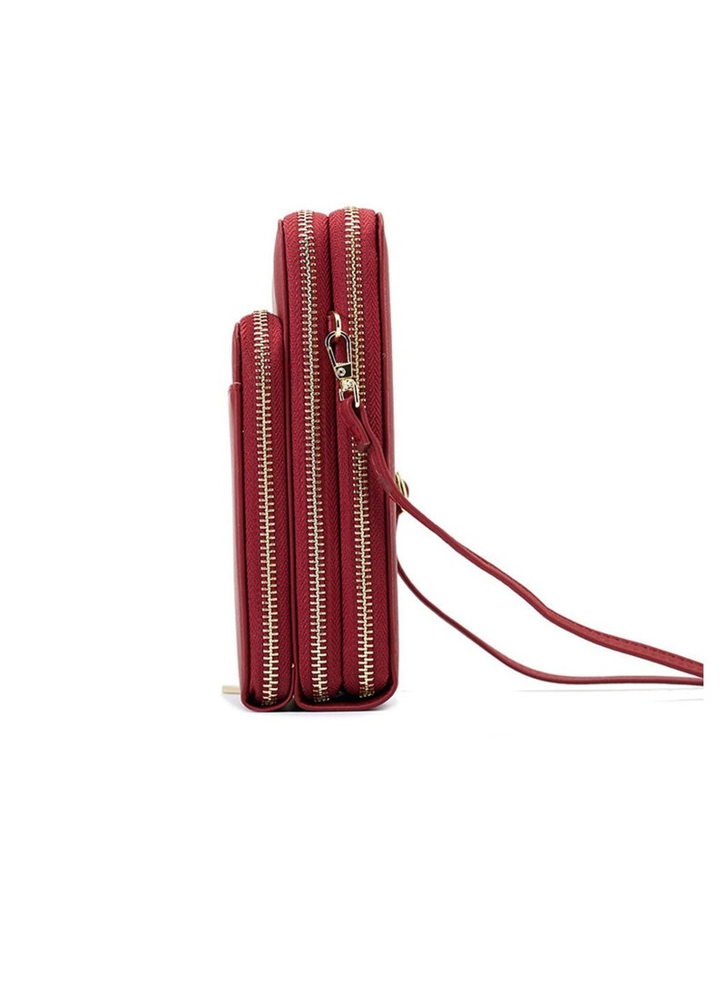 Phone Bag For Women Crossbody,Phone Bag,Small Mobile Phone Crossbody Bag,Purse With Shoulder Strap，PU Leather,Cellphone Wallet ,Handbags,Touch Screen Mini Cell Phone With Crossbody Straps Bag