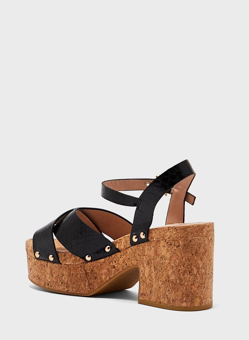 Dancer Cork Platform Heel Sandal