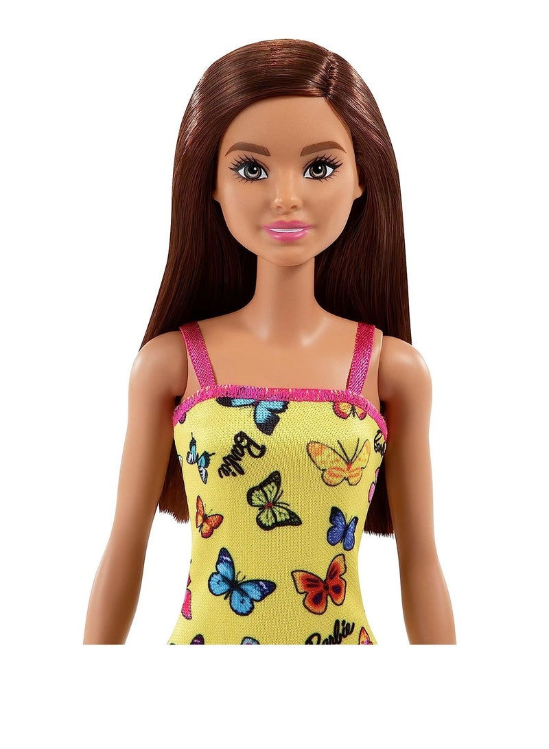 Barbie Fashion Doll Dressed in Colorful Butterfly Print Dress