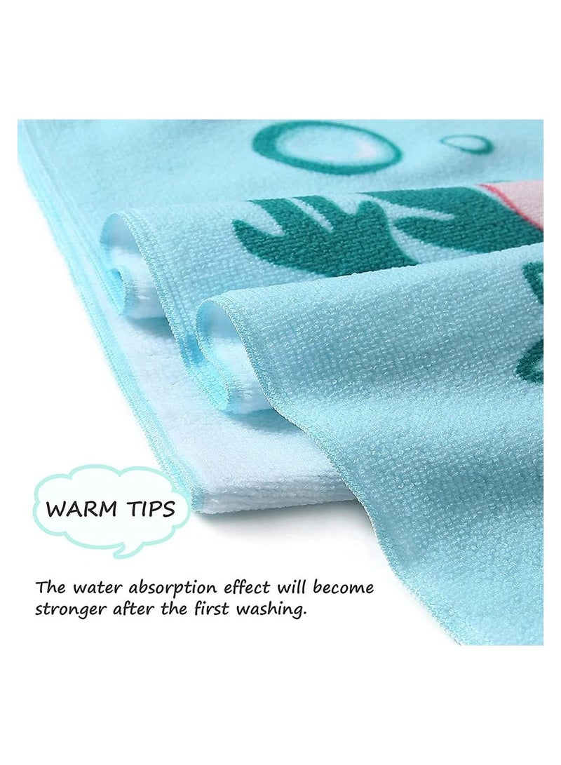 Hooded Bathrobe Kids Mermaid Beach Towel for Boys Girls Bath Wrap Toddler Pool Towel with Hood Super Soft Absorbent Microfiber Beach Towel
