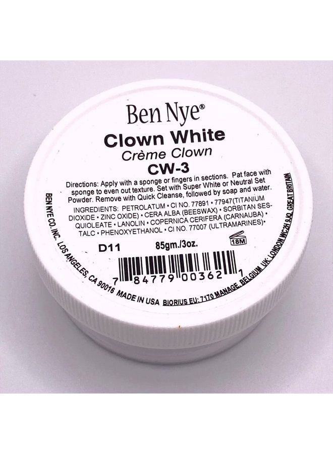 Clown White Makeup ,3 oz