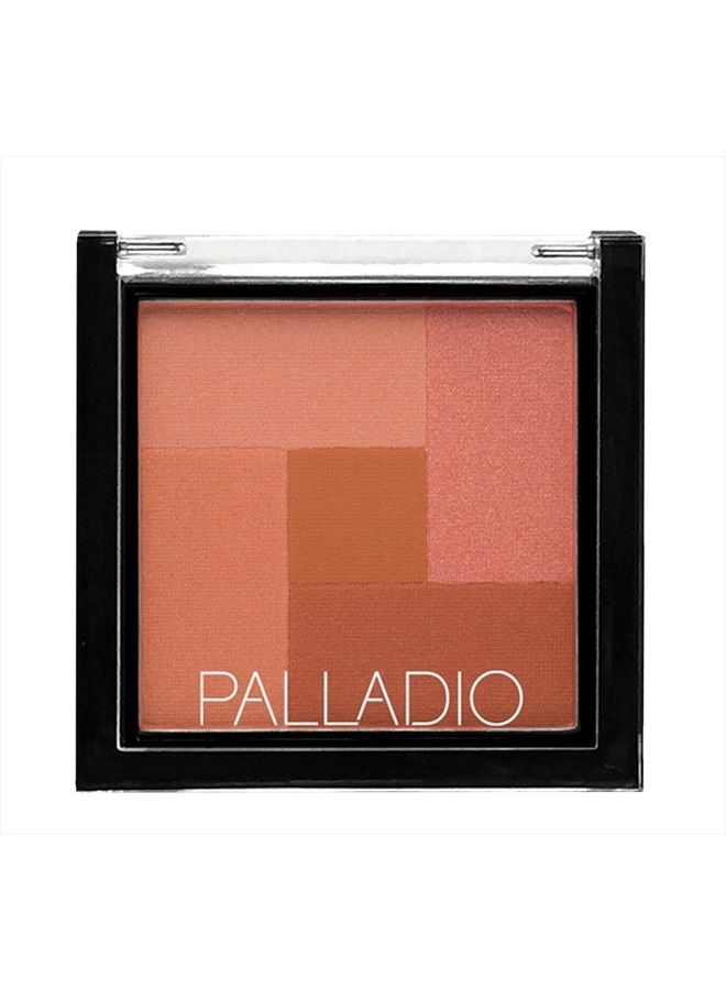 2-In-1 Mosaic Blush and Bronzer, Silky Smooth Face Makeup Pressed Powder, Five Color Hues from Shimmering Pinks to Golden Browns, Rich Pigmented Shades, Flawless Finish, Desert Rose, 0.3 Oz