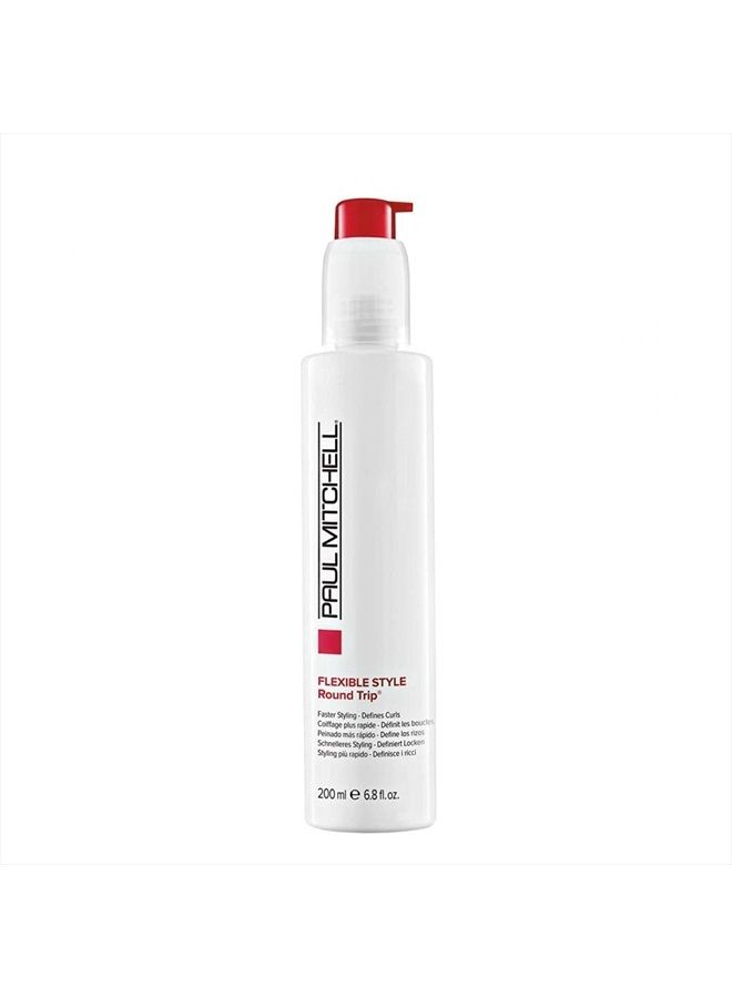 Round Trip Curl Defining Serum, Reduces Drying Time For Faster Styling, For Wavy + Curly Hair, 6.8 oz.