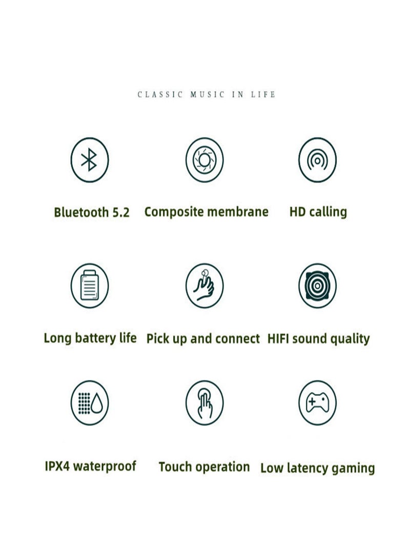 Lenovo XT93 Earphone Bluetooth 5.2 Long Standby 250mAh Battery Headphone HiFi Bass Stereo Sports Earbuds Dual HD Microphone Headset